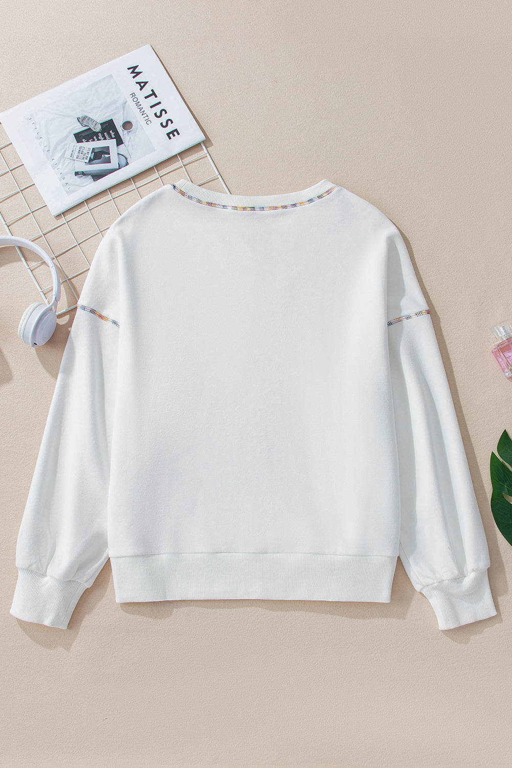 Drop Shoulder Pullover Sweatshirt