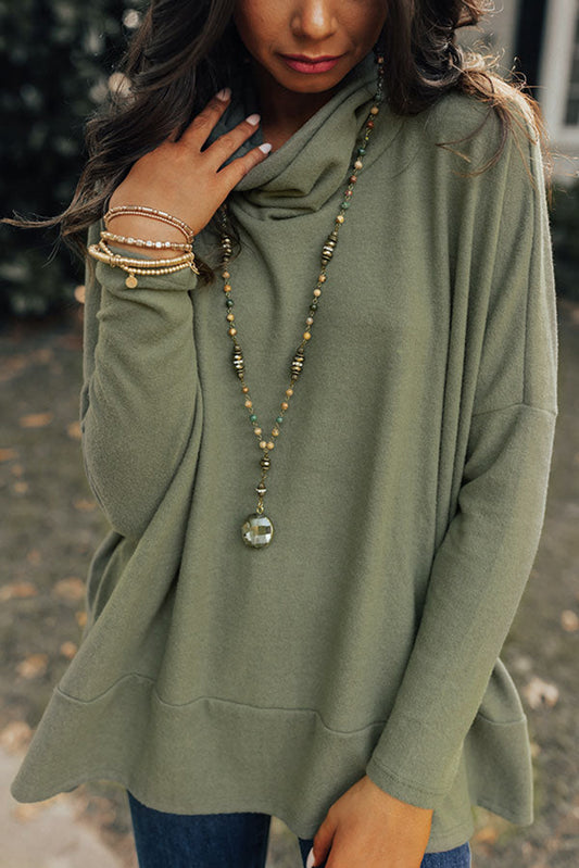 Cowl Neck Shift Tunic Top