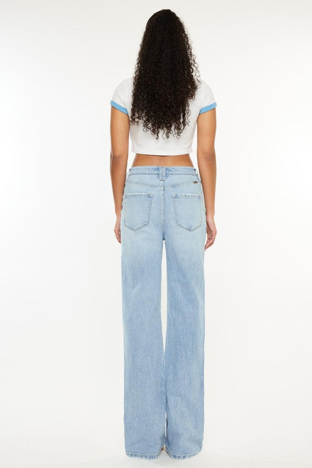 Kancan Distressed High Waist Straight Jeans - SMG Designs & Apparel LLC